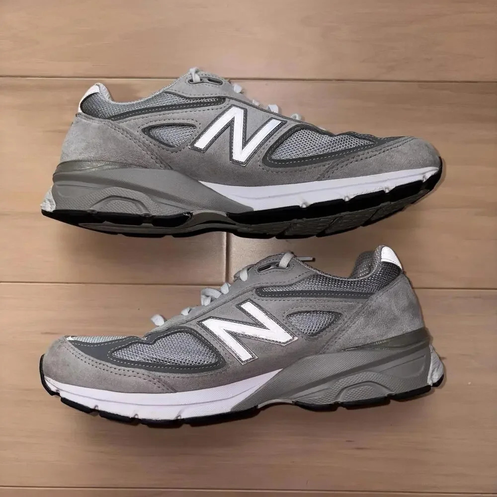 New Balance 990v4 Gray White Running Shoes Men’s Size 9.5 Made in USA - Picture 3 of 8